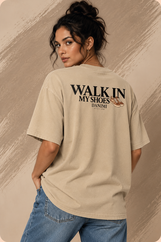 Oversized T-shirt Unisex – Walk In My Shoes | Danimi Atelier
