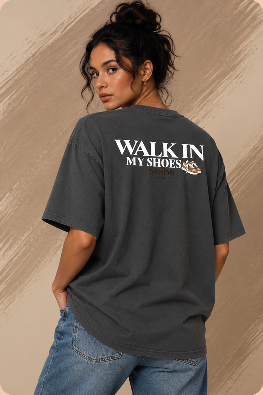 Oversized T-shirt Unisex – Walk In My Shoes | Danimi Atelier