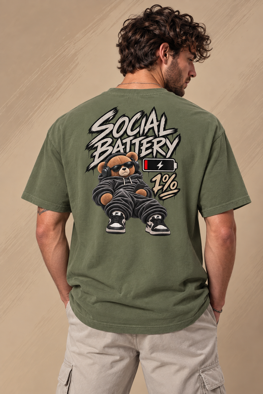 Heavyweight T-shirt Unisex – Social Battery 1% | Danimi Atelier